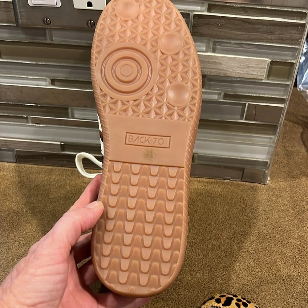 BACK 70 - CLOUD IN LEOPARD CAMEL WHITE SNEAKERS - Picture 10 of 12